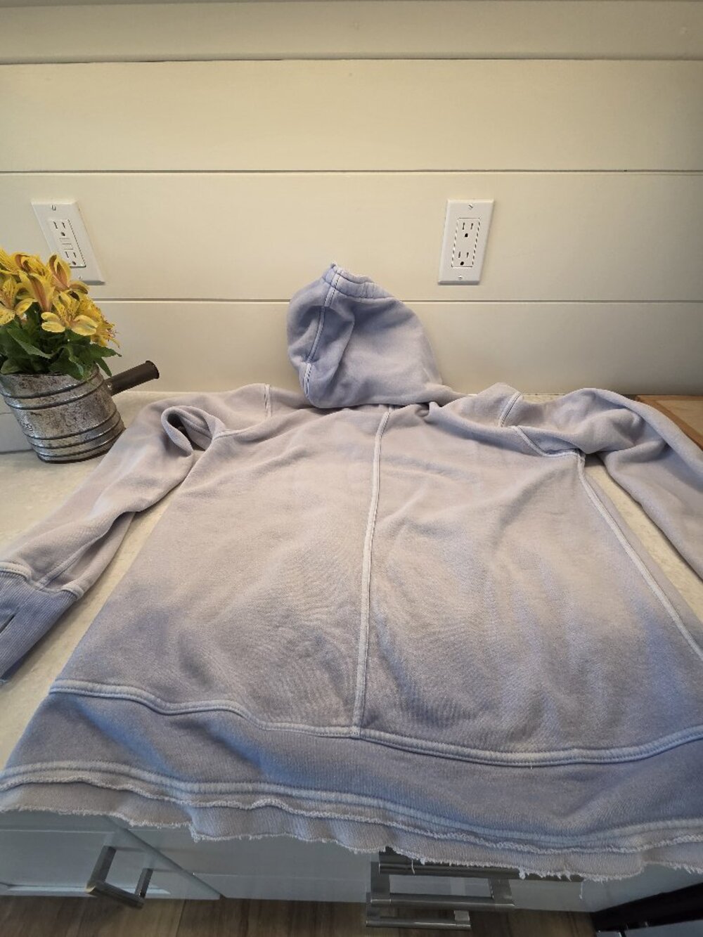 Free People We The Free Zuma Hoodie Chambray Sky Oversized Small blue lilac - Picture 6 of 6